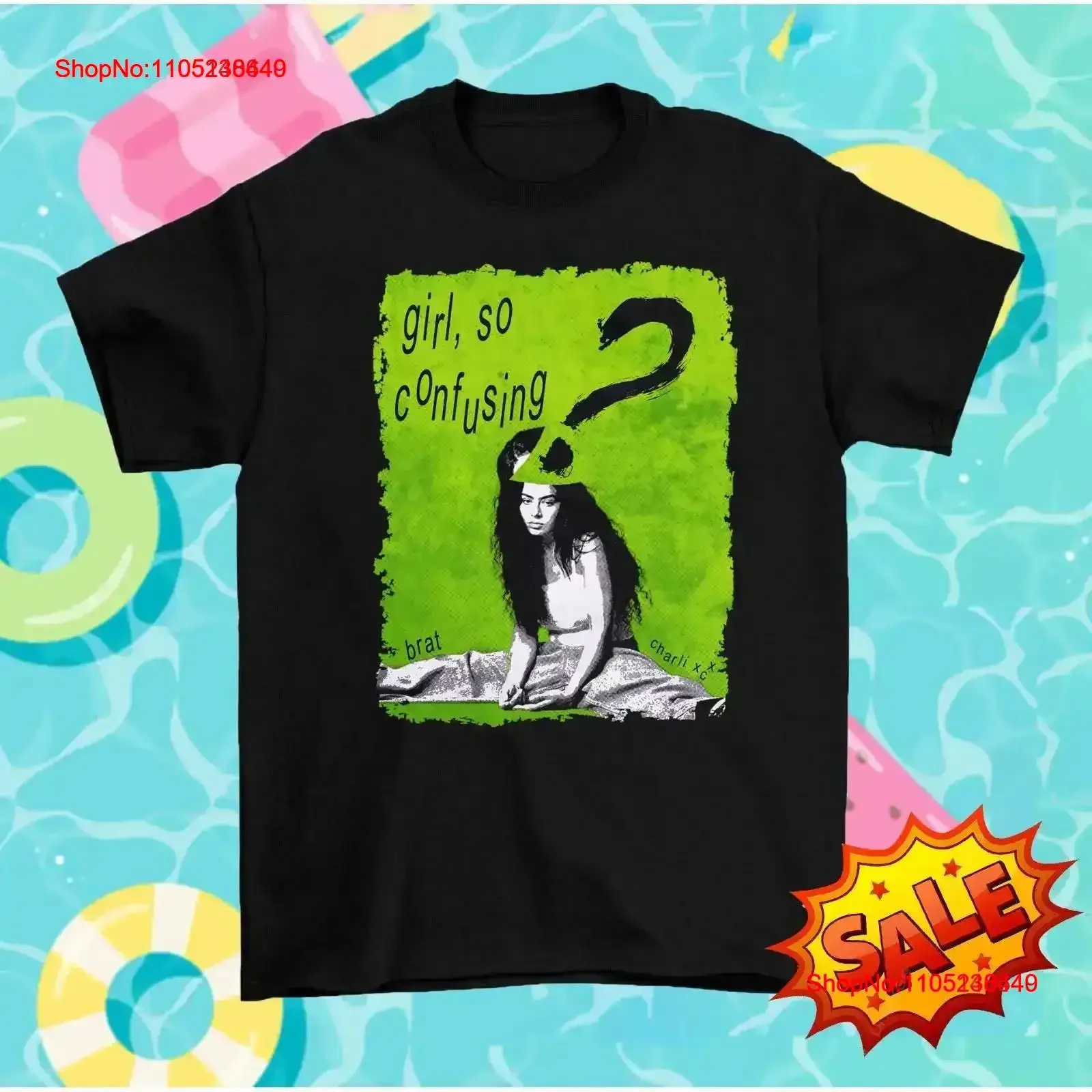 Brat Summer Charli XCX Girl So Confusing T Shirt NE139 vintage Washed designer clothes Stretched fashion graphic Casual