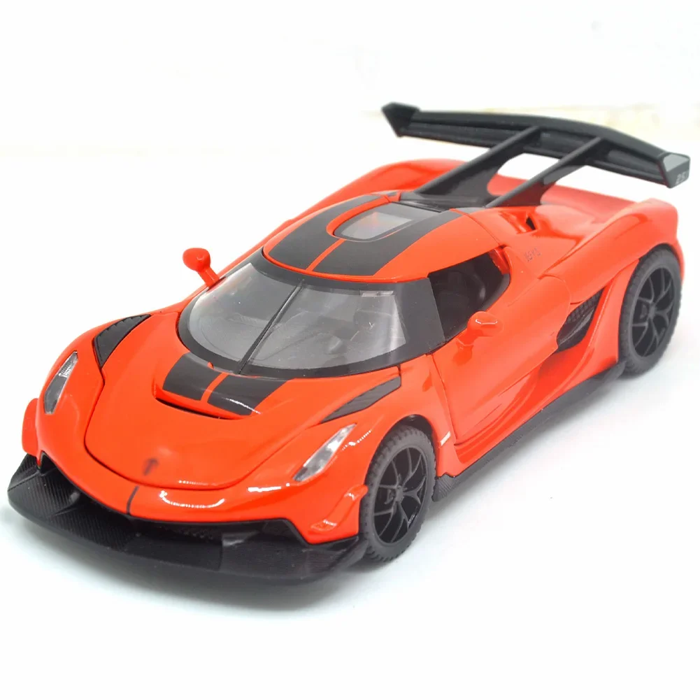 

1/32 suitable for Koniseg Jesko pull die cast metal alloy model car sound and light pull back series children's toy gifts