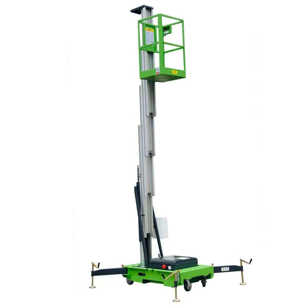 

4M 6M 8M 10M 12M Aerial Work Electric Aluminum Alloy Single Mast Lifting Platform For Window Cleaning