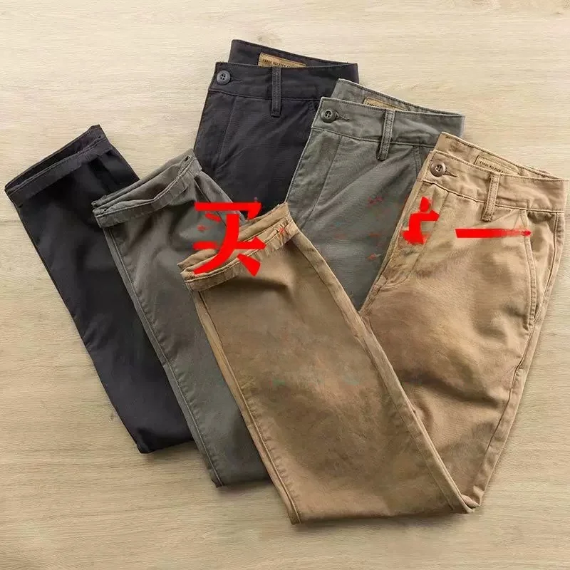 

Mens Casual Wear Resistant Dirtproof Work Trousers Summer Loose Straight Leg Long Pants for Car Repair Labor Protection