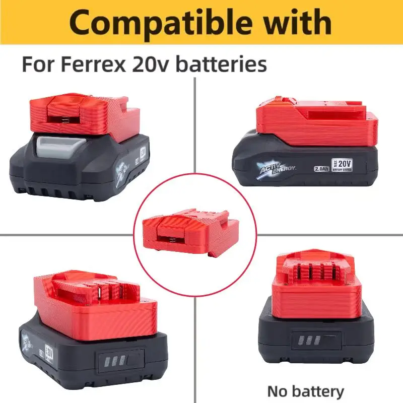 Batteries Converter Adapter For Aldi Ferrex Activ Energy Lithium Convert  To Parkside Lidl Tools Use (without battery and tools)