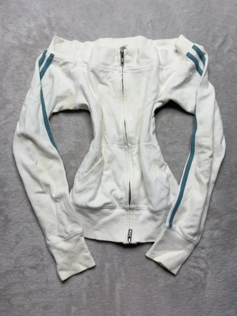 الأمريكية الرجعية الألفية فتاة ساخنة y2k واحد الكتف رياضي البلوز سترة سستة سترة التخسيس ومثير بأكمام طويلة