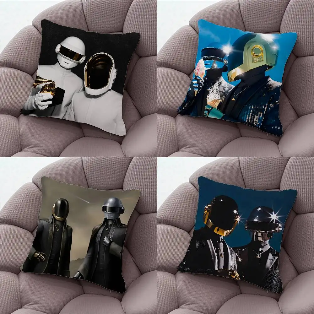 

D-Daft Punk Band France Pillow Case Pillow Case Living Room Sofa Cushion Cover Suitable For Home Bedroom Room Decoration
