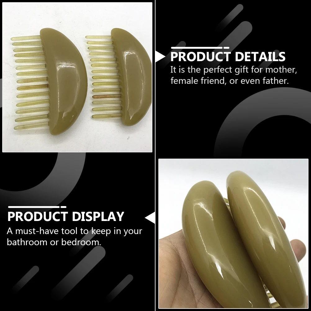

Massage Comb Creative Brush Natural Scalp Massager Croissant Tool Wide Teeth Hair