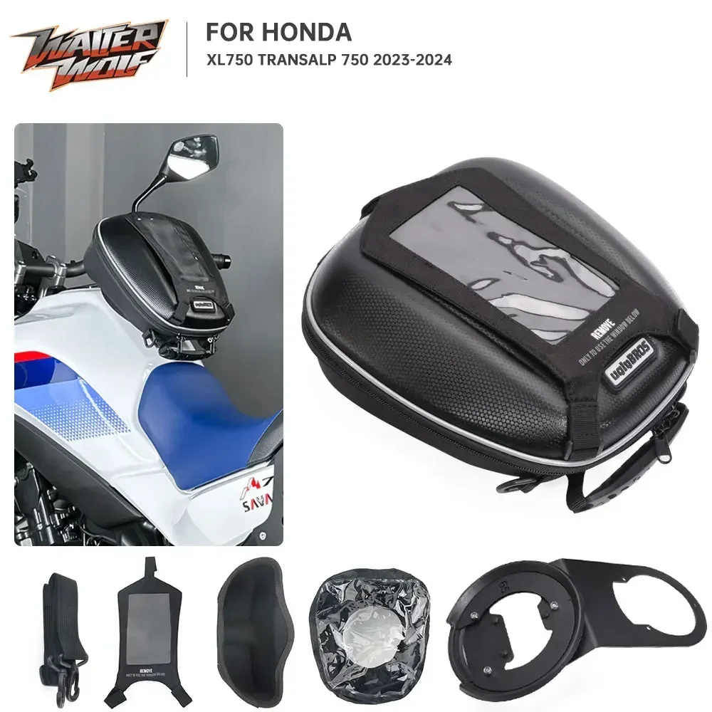 

Motorcycle Tank Bag Luggage For Honda XL750 Transalp 750 2023 2024 2025 Detachable Quick Release Tanklock Adapter Storage Bags