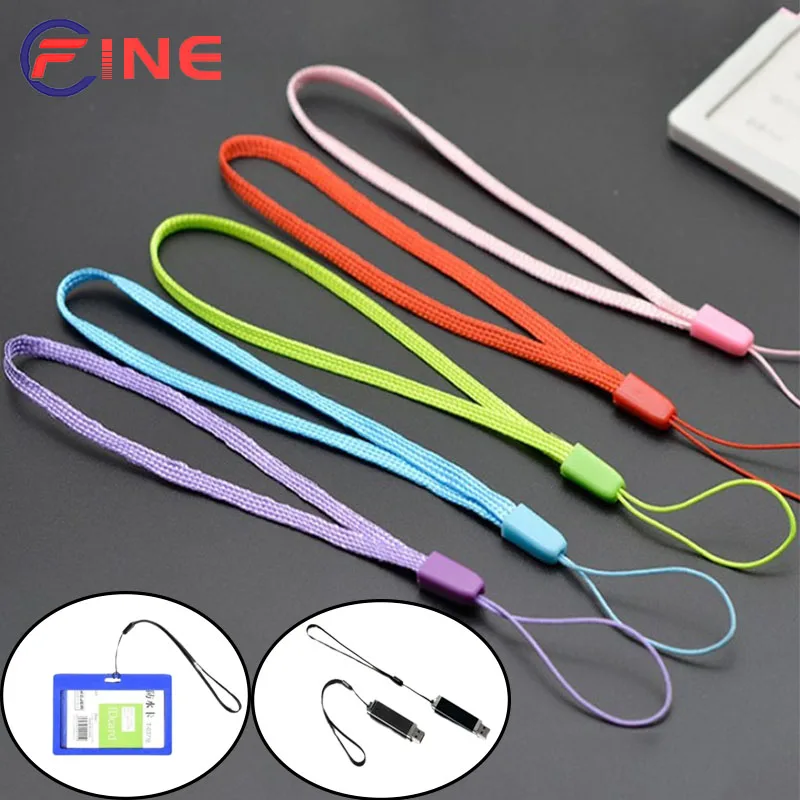 10Pcs Hand Wrist Lanyard Strap String Short Grip Lanyard for USB Flash Drive Keychain Key Ring Cord Phone Straps DIY Hang Rope