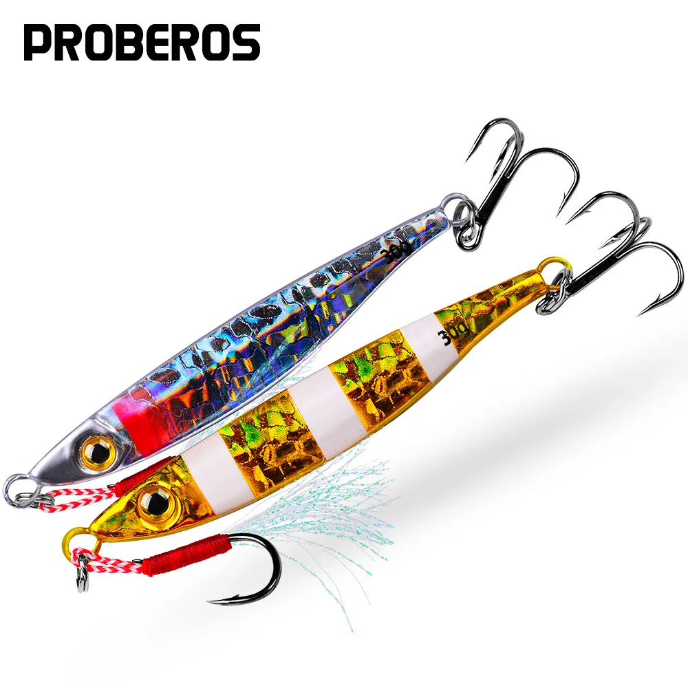 

PROBEROS 1PC Metal Jigs 7-10-15-20-30g Shore Casting Jigging Bait Fast Sinking Fishing Lure Trolling Hard Wobbler Pesca Isca