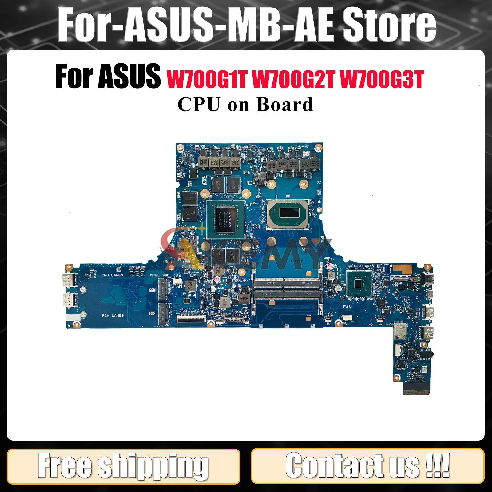 

W700G3T Laptop Motherboard For ASUS ProArt W700G2T W700G W700G3T W700G1T Notebook Mainboard With CPU tests OK fast shipping stk