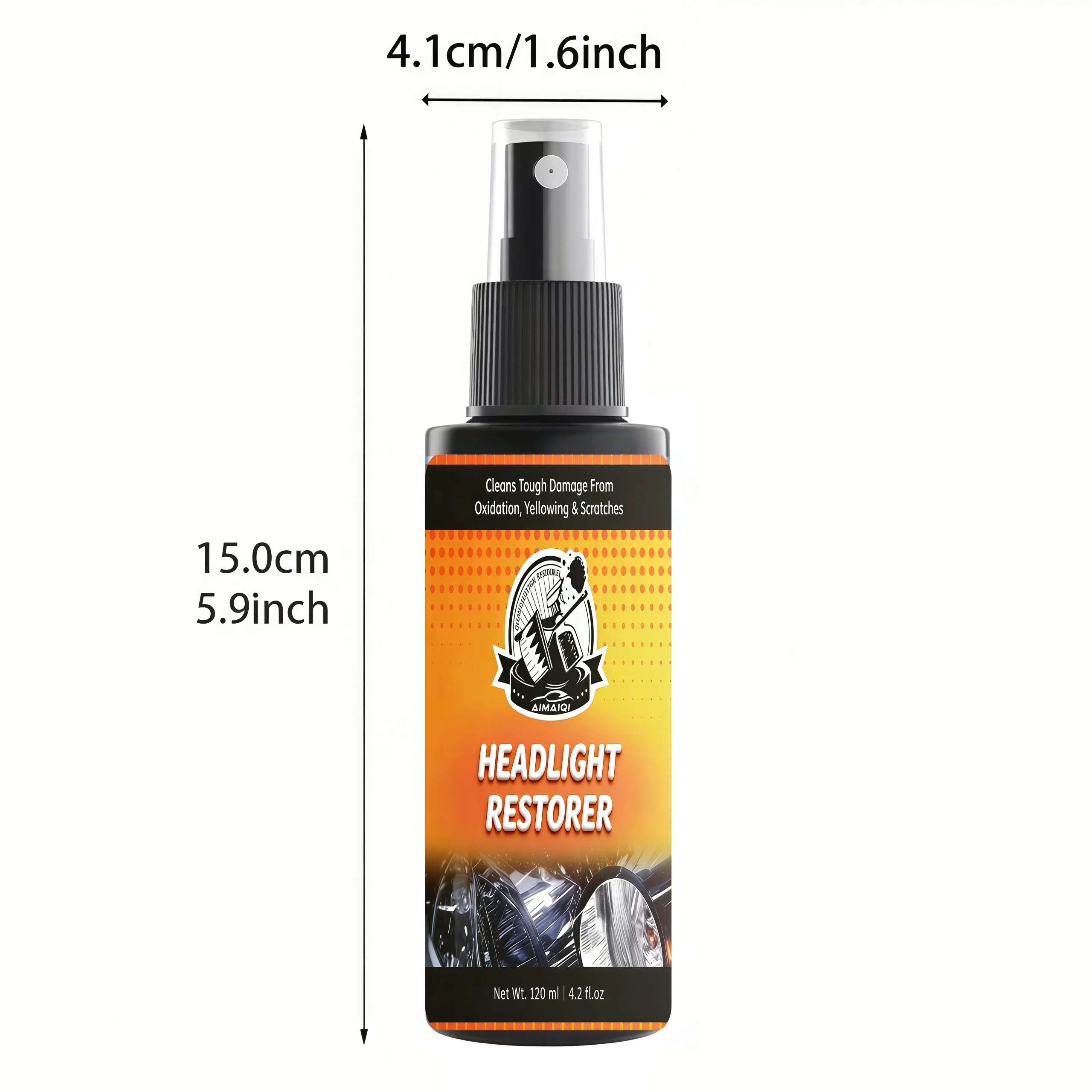 Automotive Headlight Polish & Restorer, Eliminate Oxidation, Yellowing & Cloudiness, Brighten & Protect Headlight Lenses