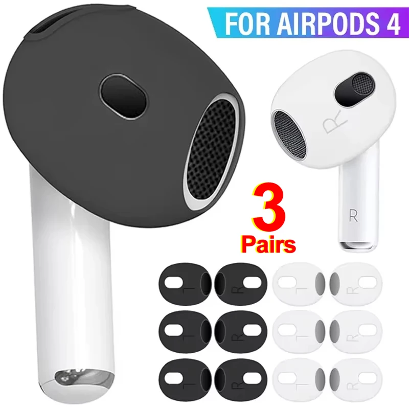 Anti-Slip Ear Covers Eartips for Apple AirPods 4 Replacement Ultra Thin Earbuds Cover Earphone Skin for AirPods 4 Accessories