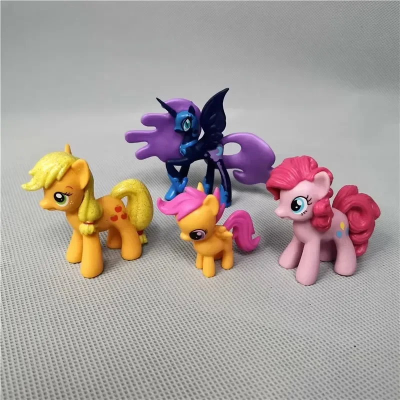 Hasbro My Little Pony Figure Twilight Sparkle Applejack Rarity Fluttershy Princess Celestia Anime Cartoon Doll Model Toy Gifts