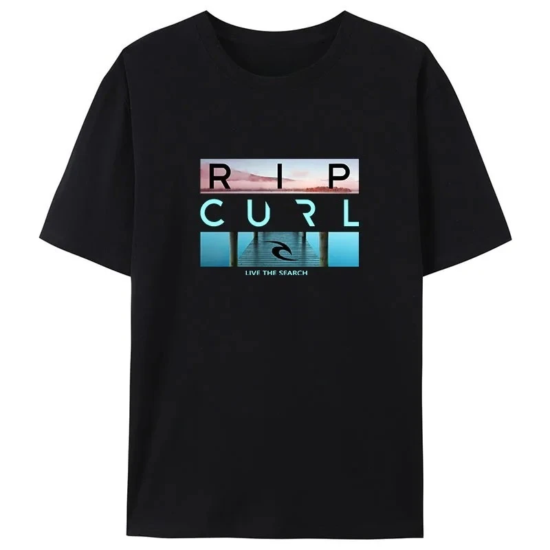 

2025 Summer New Rip Live Search American Roll Print Graphic T-shirts, Men's and Women's Short-sleeved T-shirts, High-quality