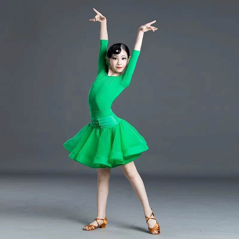 Children's female Latin dance practice clothes new professional test performance dress