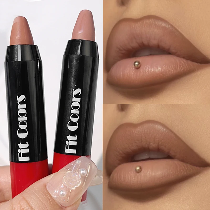 Crayon Lipstick Lip Liner Pen Waterproof Long Lasting Contouring Lipliner Cosmetic Matte Nude Sexy Non-stick Cup Lip Tint Makeup