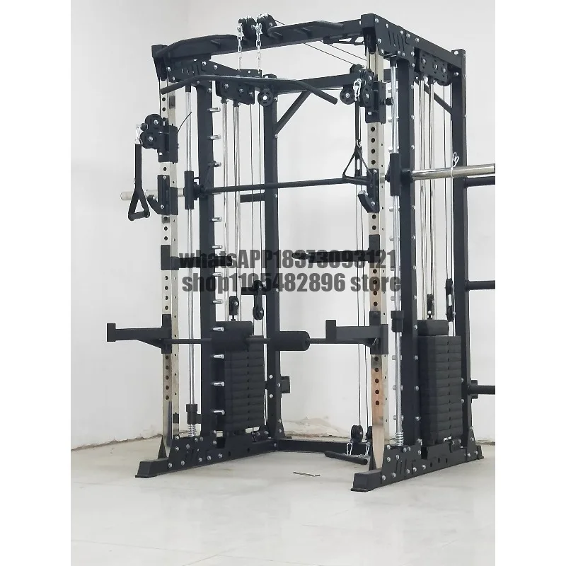 Commercial Power Squat Rack Cage Multi-Functional Smith Machine Home Gym Unisex Indoor Use Cable Crossover Trainerpr