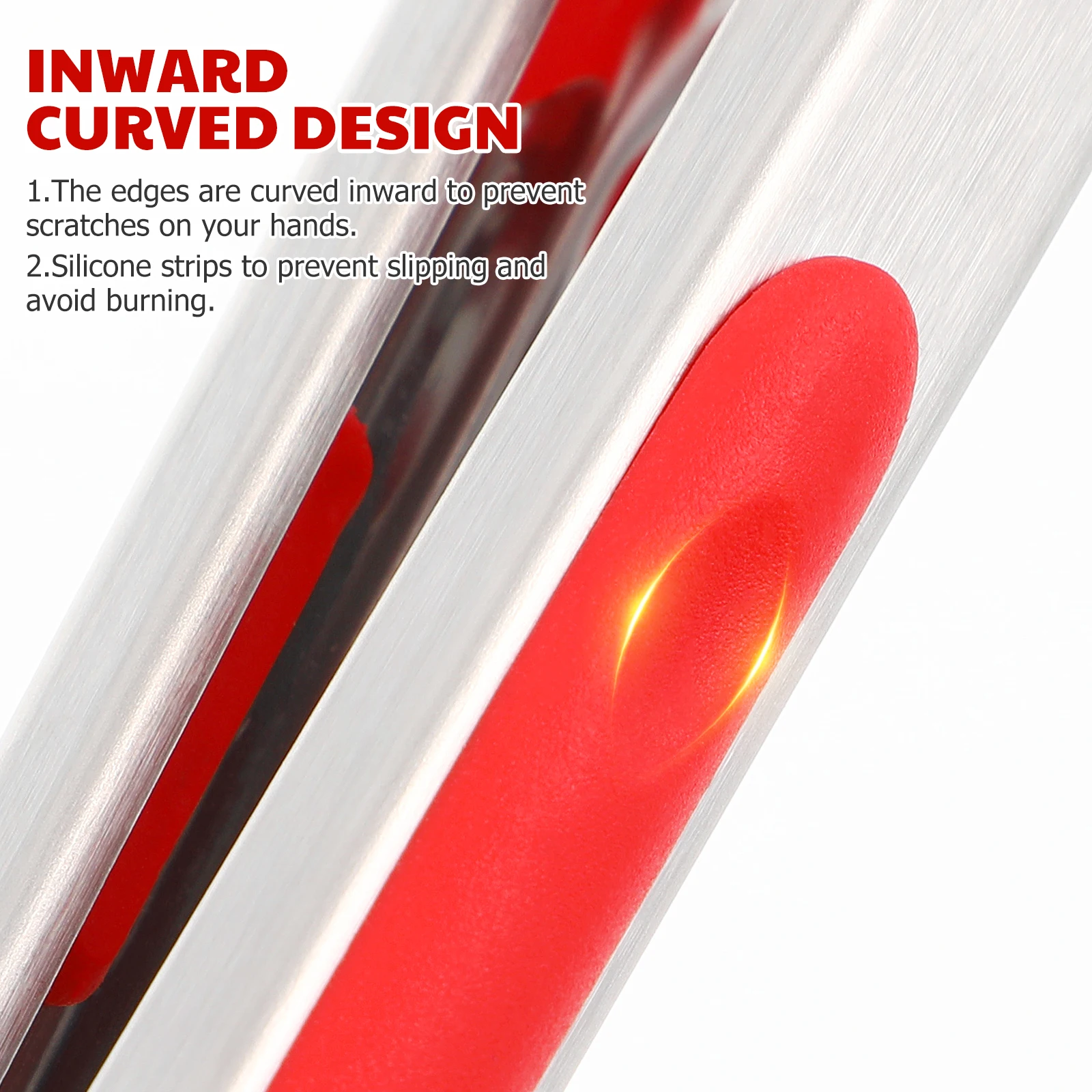 

3pcs Christmas Food Stainless Steel Kitchen Cooking Tools Heat Resistant Non Slip for Salads Bread Grills Pastries for Cooking