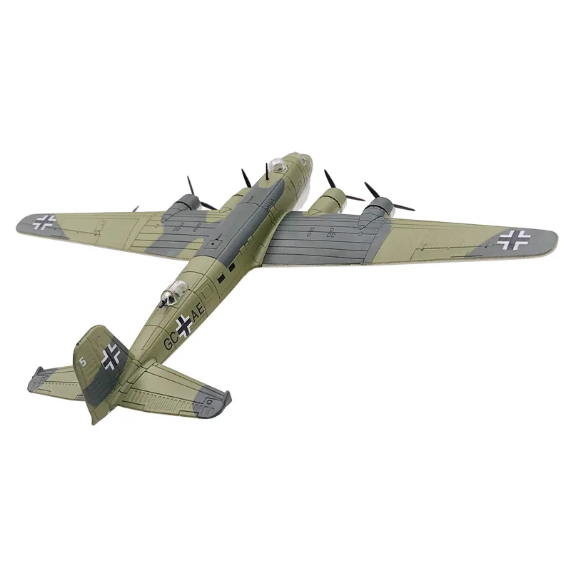 1/144 Scale Focke-Wulf Fw200 Condor Patrol Plane Diecast Metal Aircraft Ornament Model Boy Children Collection Birthday Toy Gift