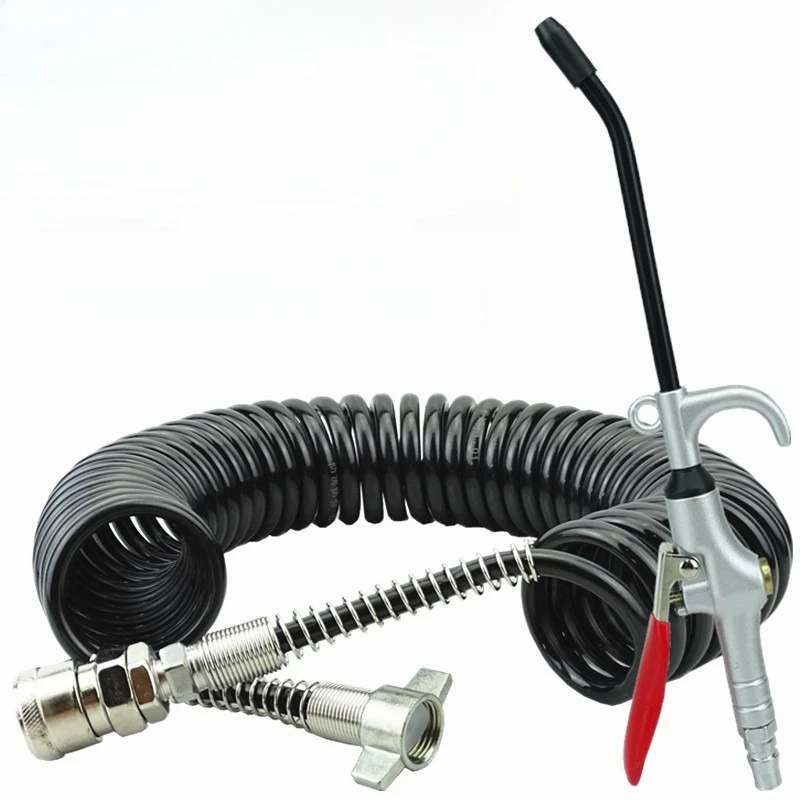 Fast plug hair pipe pu spiral trachea dust blowing set, suitable for Shandeka cab soot blowing