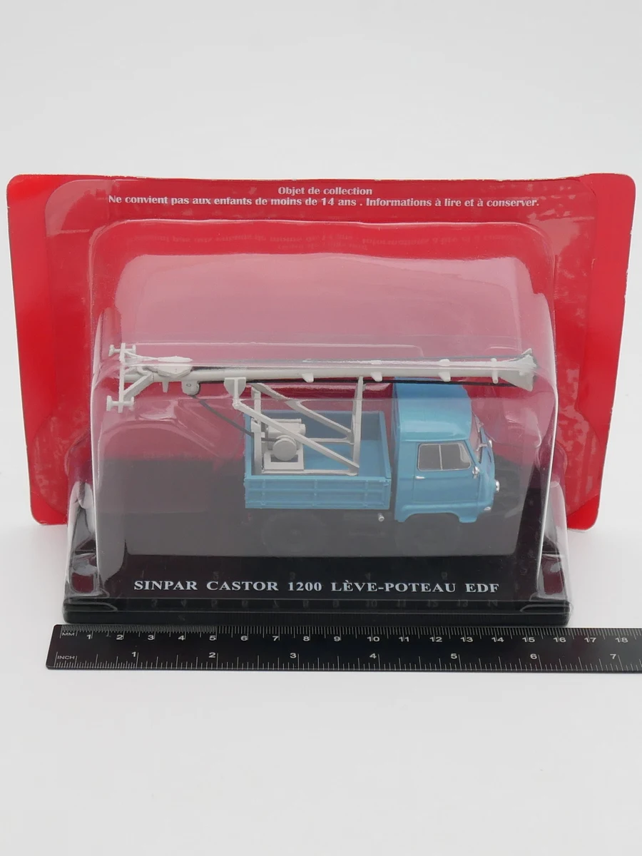 نموذج لعبة سيارة معدني Ixo 1:43 SINPAR CASTOR 1200 LEVE - POTEAU EDF Diecast