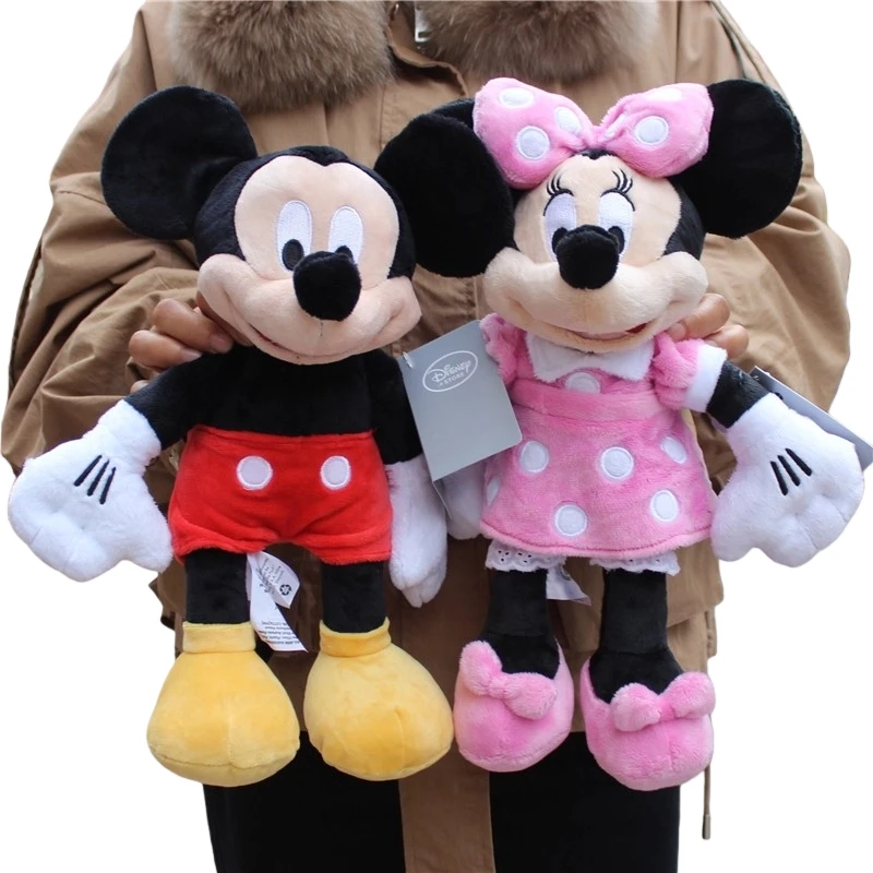 

2piece 33cm Mickey mouse Minnie mouse Plush Toys Lovely Stuffed toys Plushies High Quality mickey plush Doll Gifts
