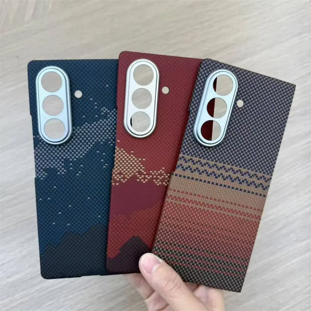 

Genuine Real Aramid Carbon Fiber Magsafe Case For Samsung Galaxy Z Fold7 Metal Ring Cover