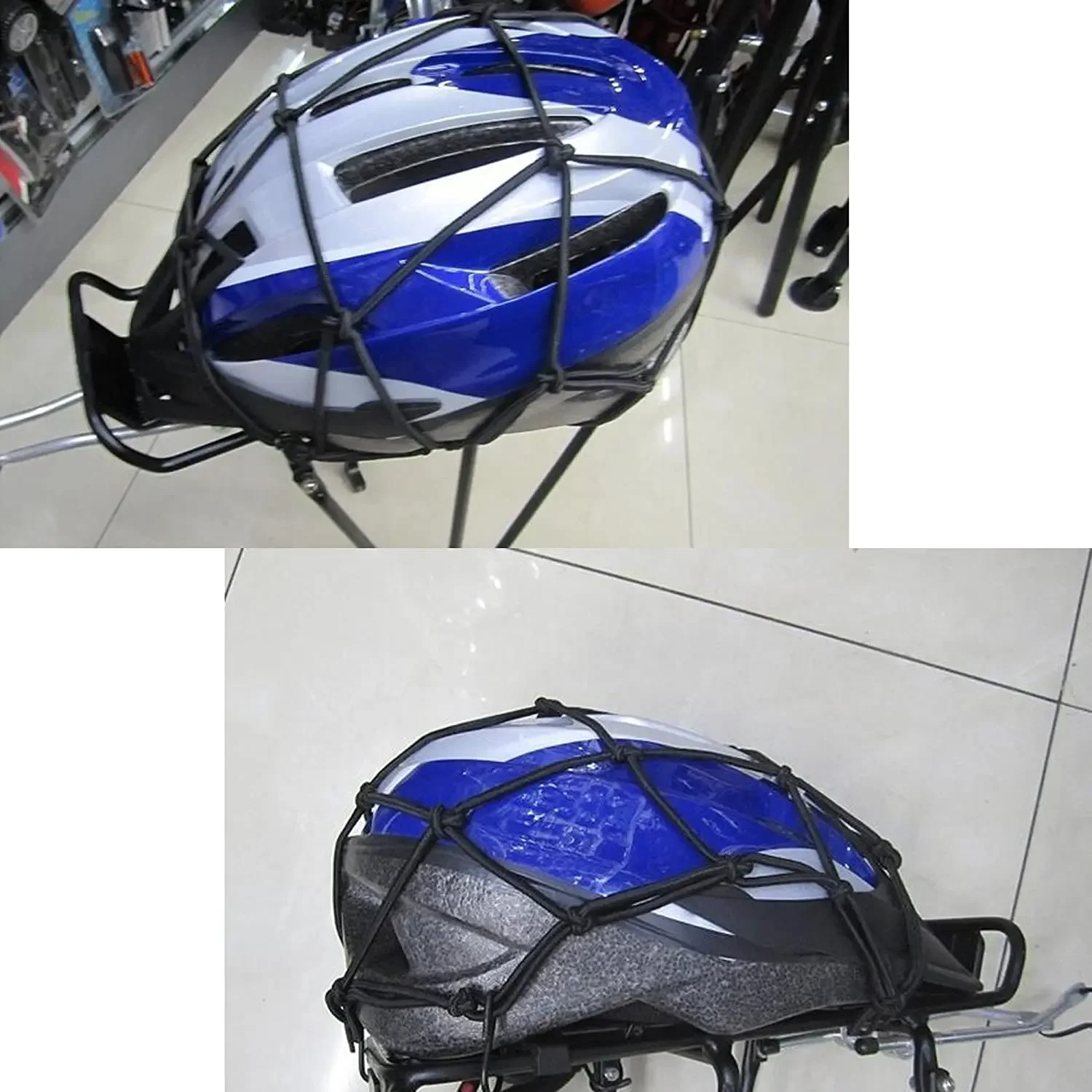 40x40cm Motorcycle 6 Hooks Elastic Bungee Net Motorcycle Storage Helmet Tank Luggage Mesh Web motorcycle Accessories 5 Colors