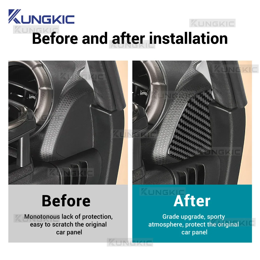 ألياف الكربون الناعمة الحقيقية لسوزوكي جيمي JB74 JB64 2019 2020 2021 2022 2023 2024 2025 وحدة التحكم المركزية للسيارة ملصق لوحة الكسوة الجانبية