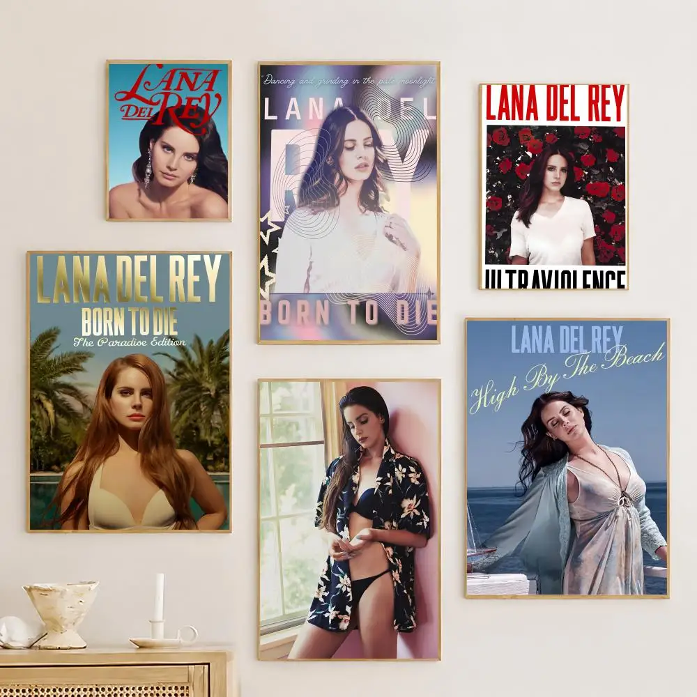 Póster de música LLana Del ReyS, póster artístico de pared con música de película de Anime, decoración de habitación para decoración Interior del dormitorio
