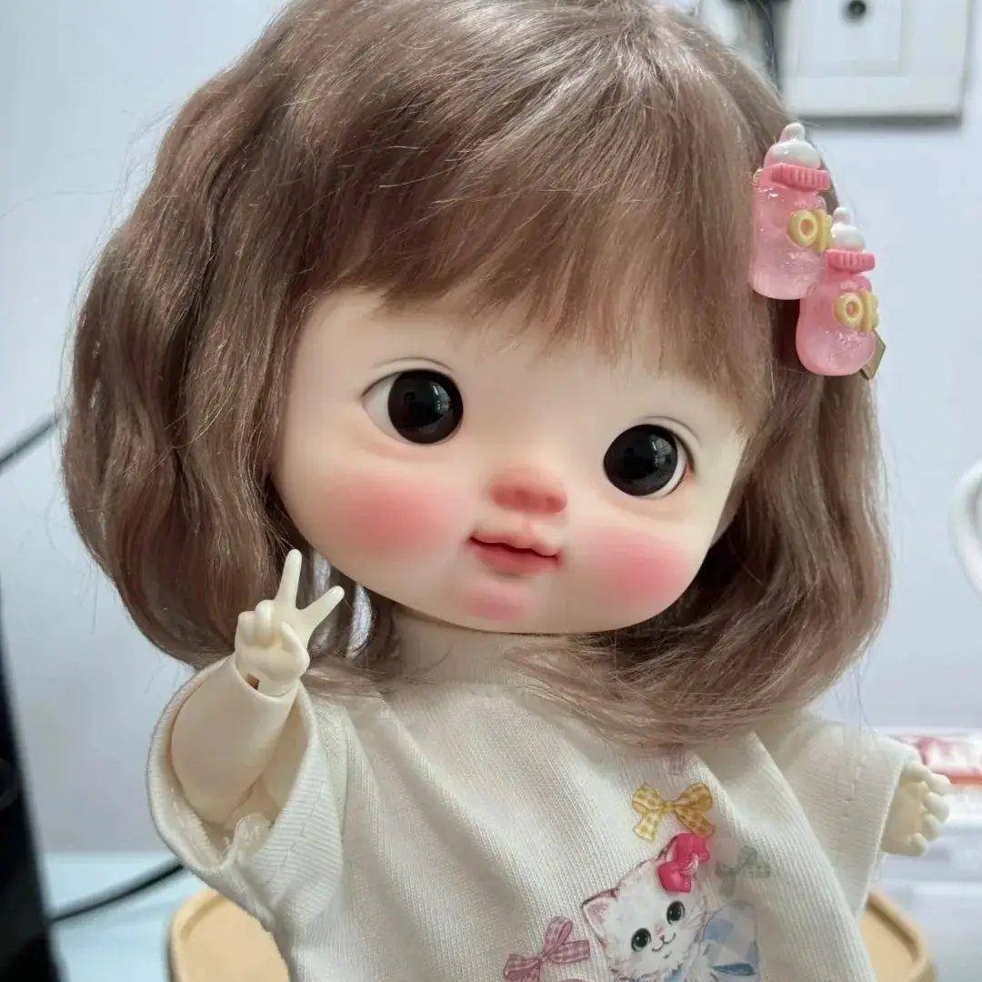 2025 New SD BJD 25CM girl yuanbao Meng Qbaby Big head Resin Doll Fashion Doll Gift Spot makeup free shipping