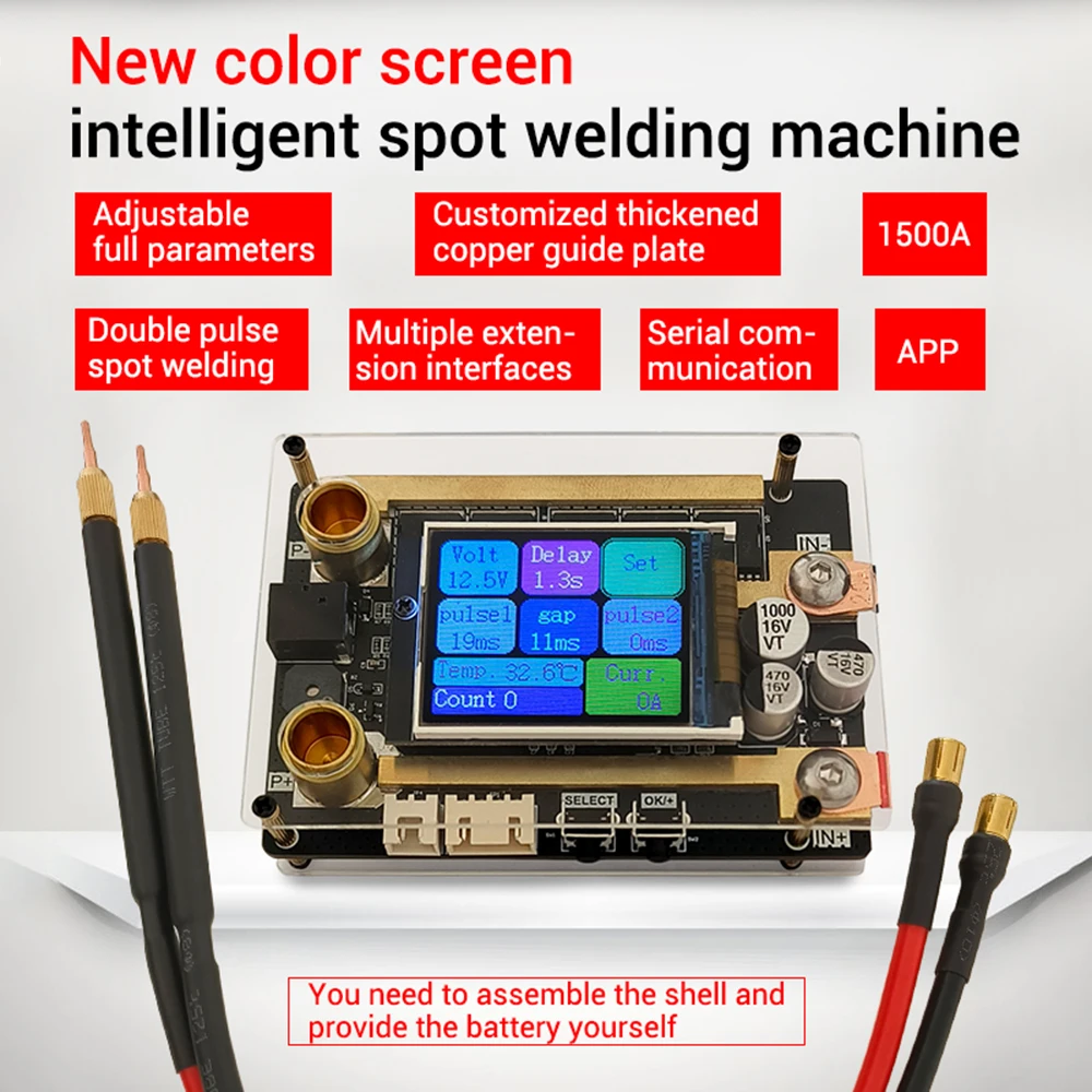 

Mini Spot Welder Control Board ZK-XW1 DC12V 18650 Lithium Battery Portable Digital Spot Welding Machine ZK-BT Bluetooth Module
