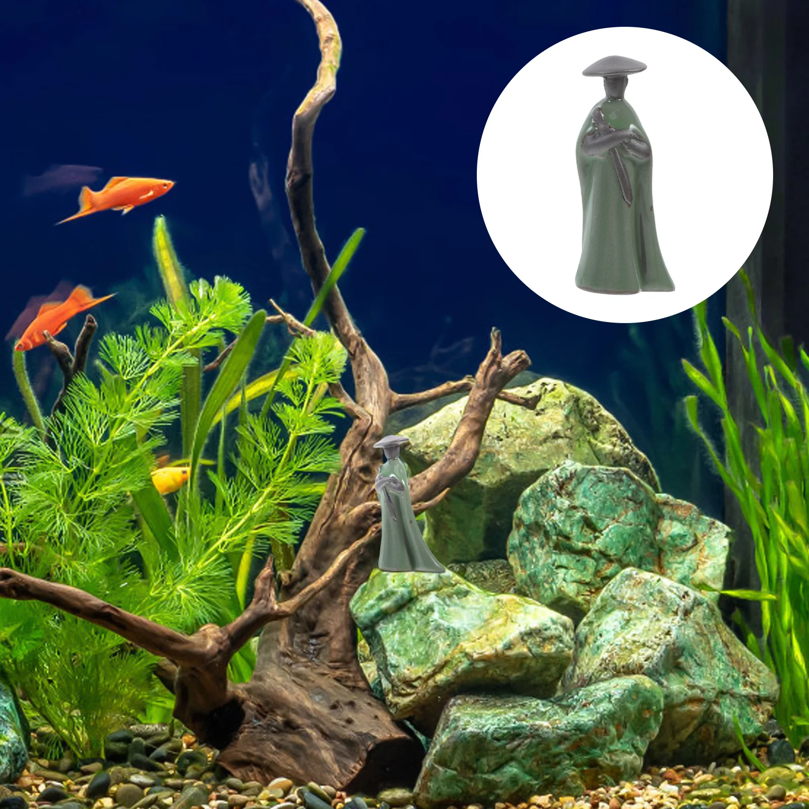 

Chic Samurai Statue Mini Figure Sculpture Desktop Decoration Accessory Refined Texture Eyecatching Display Indoor Use