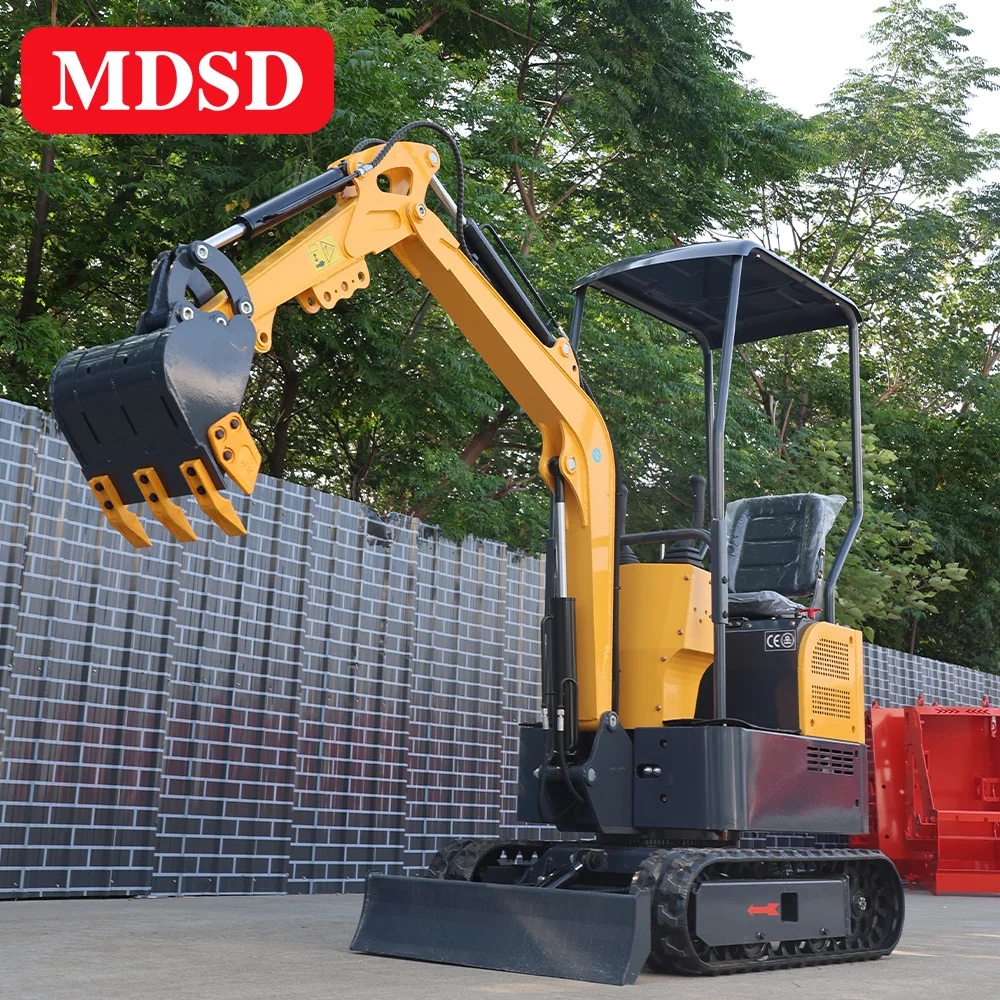 맞춤형 유압식 0.8-2톤 미니 굴삭기 CE/EPA/Euro 5 마이크로 굴삭기 버킷 포함 농업용 브랜드 미니 굴삭기