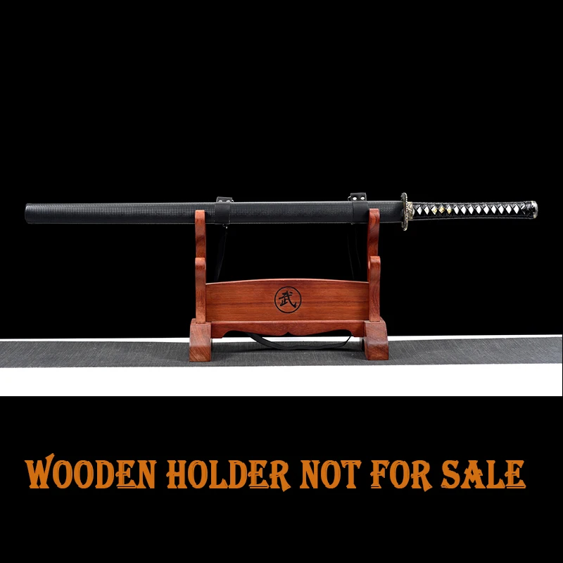 High Quality Wooden Sword, Ninja's Sword, Japanese Katana, Training Sword, Log Wood Blade, Saya With Strap, Metal Fittings