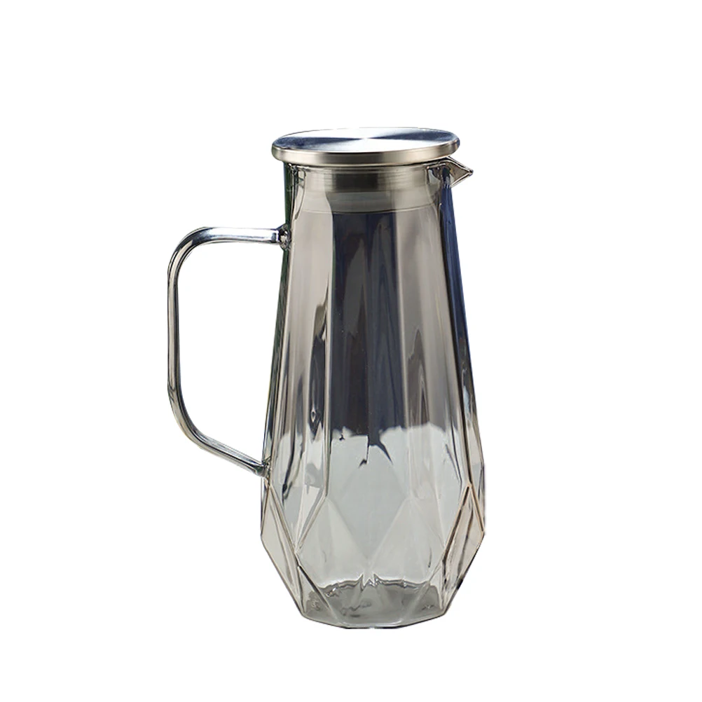 

Glass Water Pitcher Cold Jug Large Capacity Portable Handle Easy Clean Multi function Tea Carafe Home Hotel Office Supply