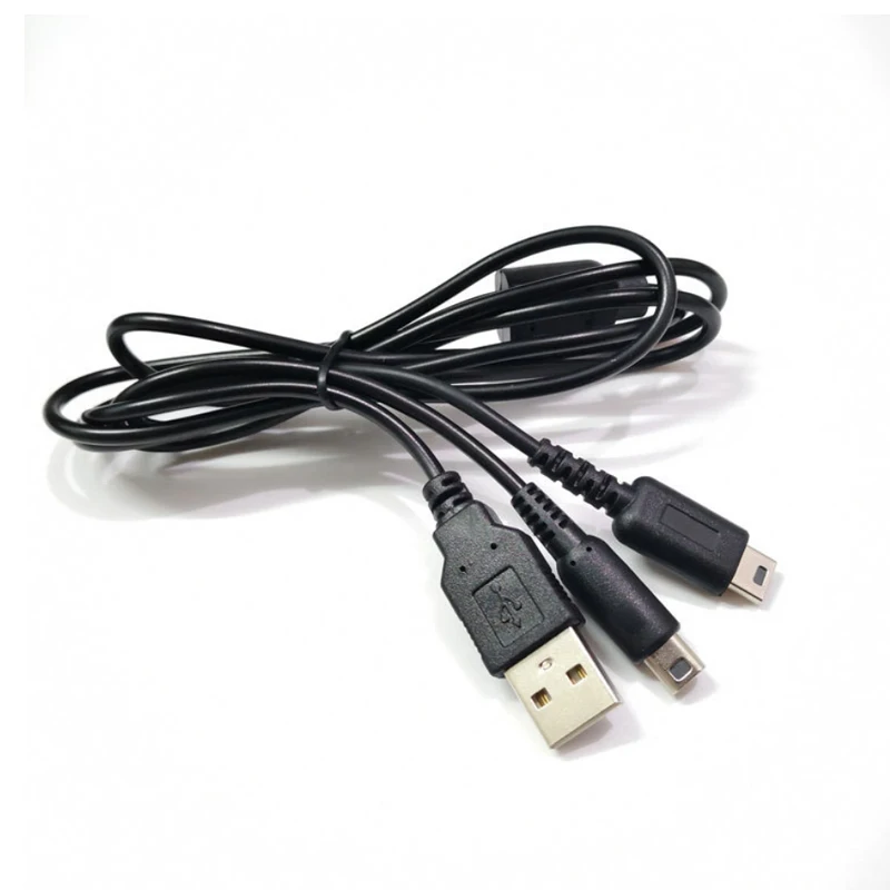 2 in 1 USB Charger Cable Charging Cord Wire for Nintendo DSi DS Lite DSL NDSL 3DS 2DS XL/LL New 3DSXL/3DSLL Game Power Line