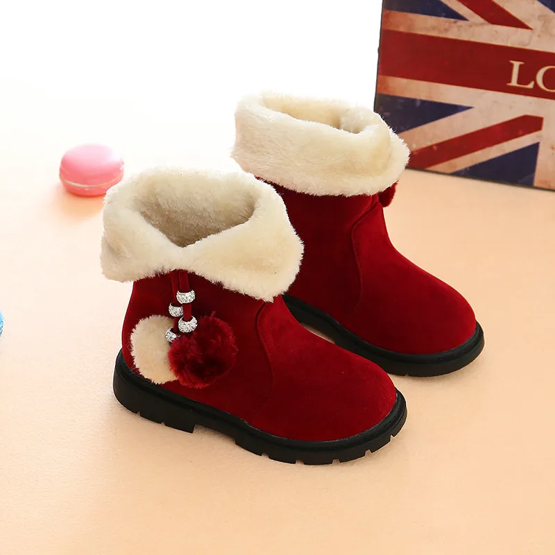 2025 Winter New Girls Boots Warm Cotton Boots Princess Long Children'S Shoes Kids In The Boots 3 4 5 6 7 8 9 10 11 12 Year Old