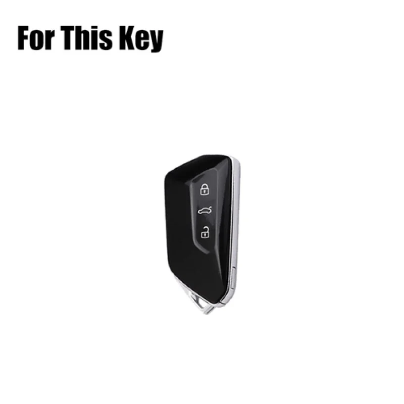 A + جلد الغزال سيارة مفتاح بعيد فوب غطاء لشركة فولكس فاجن جولف 8 MK Teramon ID.3 ID.4 #2