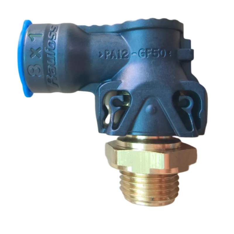 For Heavy-duty Dongfeng/Jiefang CABS Truck-specific External Thread Right-angle Quick Connector 8*1mm