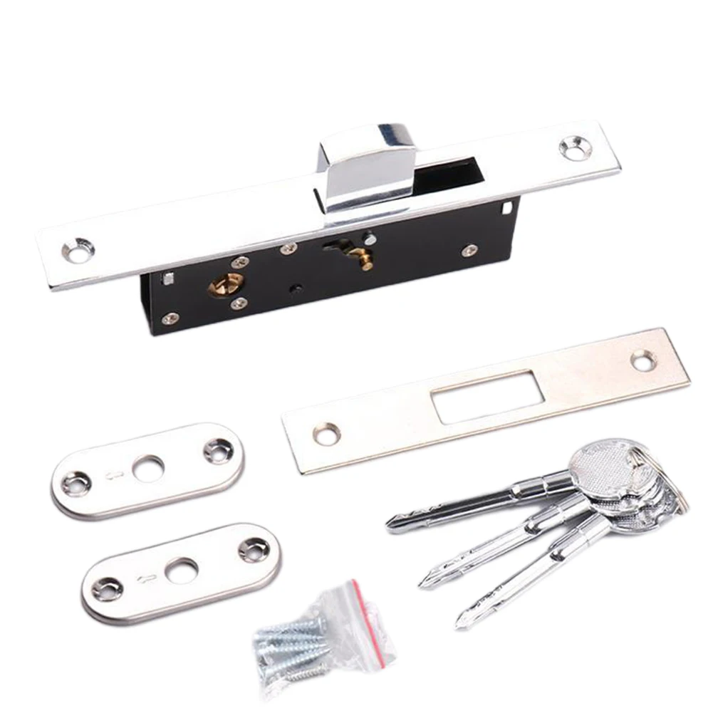 Corpo della serratura per porta da infilare Corpo della serratura per porta antifurto Serratura a gancio per porta scorrevole in lega di alluminio Accessori hardware di sicurezza stretti