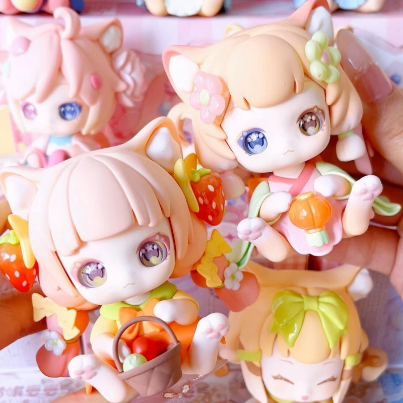 

MONI Kitten Adventure Magic Box слепая коробка милые аниме-фигурки мультяшные куклы Mystery Box Kawaii настольный орнамент игрушки модель подарки