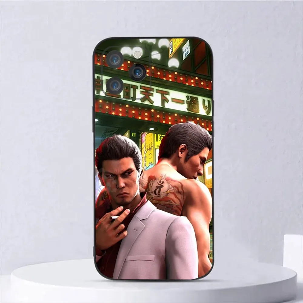 Yakuza 0 Game Phone Case For iPhone 15,14,13,12,11,Plus,Pro Max,XS,X,XR,SE,Mini,8,7 Soft Silicone Black Cover