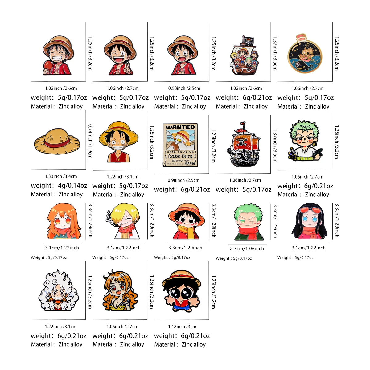 18pcs/set Anime Series Enamel Pin Shonen Cartoon Lapel Backpack Pins Cosplay Badges Brooch for Clothes Jewelry Gifts Friends view 2