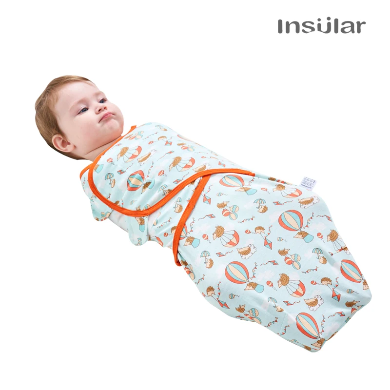 2pcs Newborn Baby Cocoon Swaddle Wrap Envelope 100% Cotton 0-7 Months Baby Blanket Swaddling Wrap