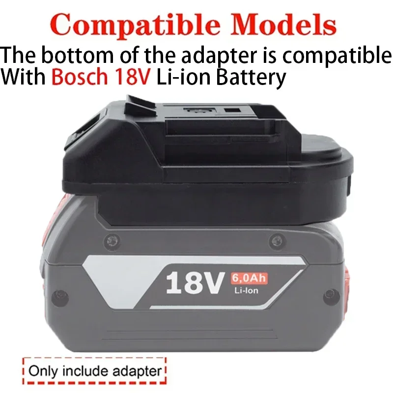 Battery Converter for Makita 18V BL1860B  Li-Ion Tools to Bosch 18V BAT609  Li-Ion Battery Adapter Power Tool Accessories