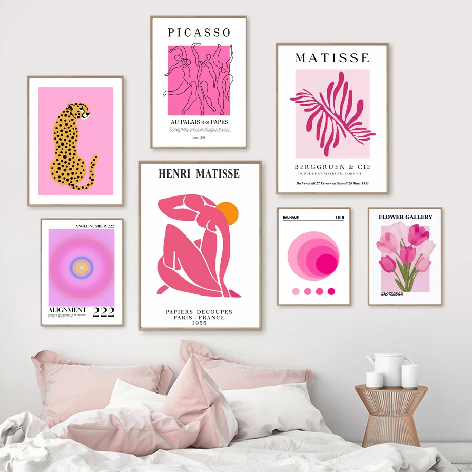 Matisse Bauhaus Angel Number Picasso Flower Gallery Wall Art Canvas Painting Posters And Prints Pictures For Living Room Decor