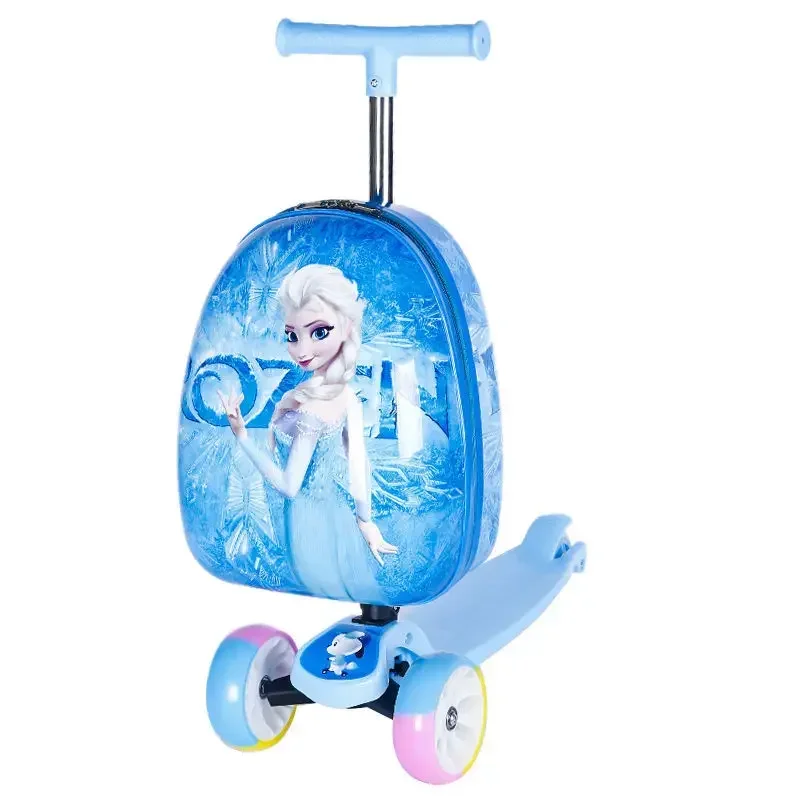 Imagem -04 - Disney Travel Bags For Children Lazy Trolley Bagagem Kids Bagagem Cartoon Scooter Fashion Cute Drag Bags And Cabin Suitcase