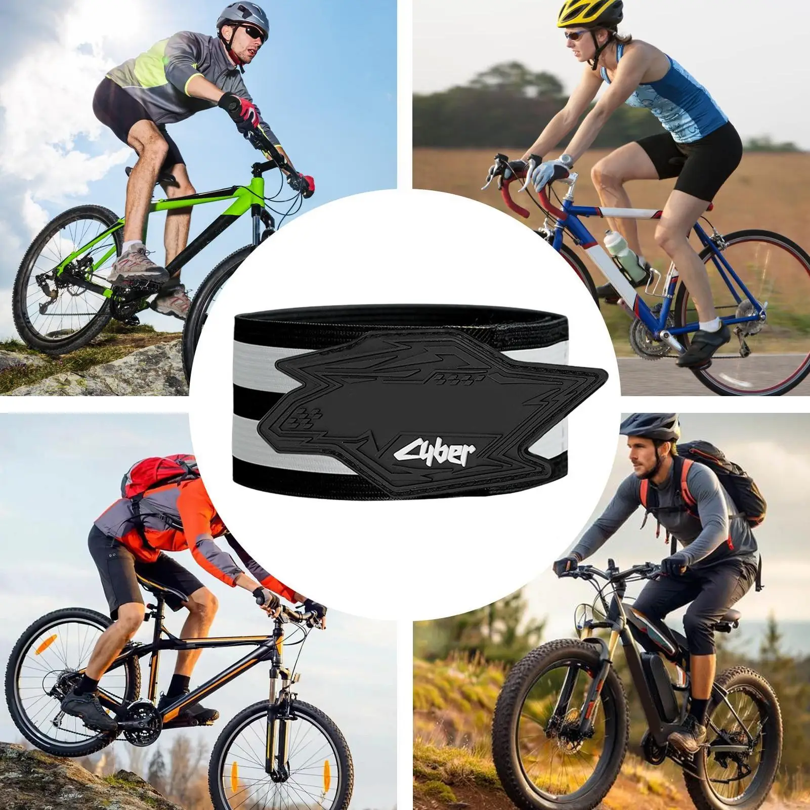 Pantalón de bicicleta banda para pierna cinturón de conducción seguro al aire libre banda de tobillo de seguridad para montar en bicicleta para correr caminar aventura turismo familia