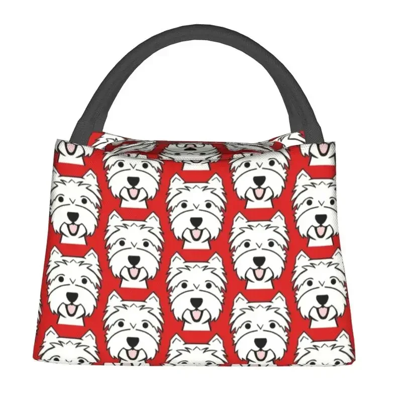 Sac à lunch isotherme pour femme, West Highland Terrier, réutilisable, sac isotherme pour chiot, chien Westie, glacière thermique, boîte à lunch pour le travail et le voyage, mignon