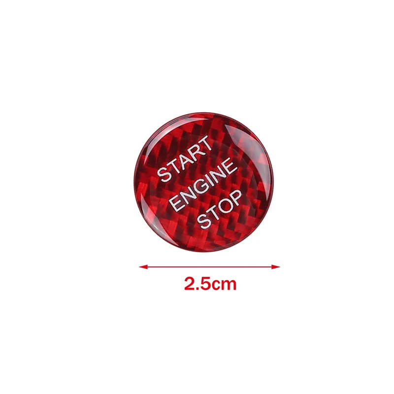 1 قطعة ألياف الكربون الحقيقية محرك بدء زر التوقف ملصق لسيارات BMW 1 2 3 4 5 6 7 سلسلة X1 X3 X4 X5 F30 F10 F32 F15 F25 G30 G31 G12 #3