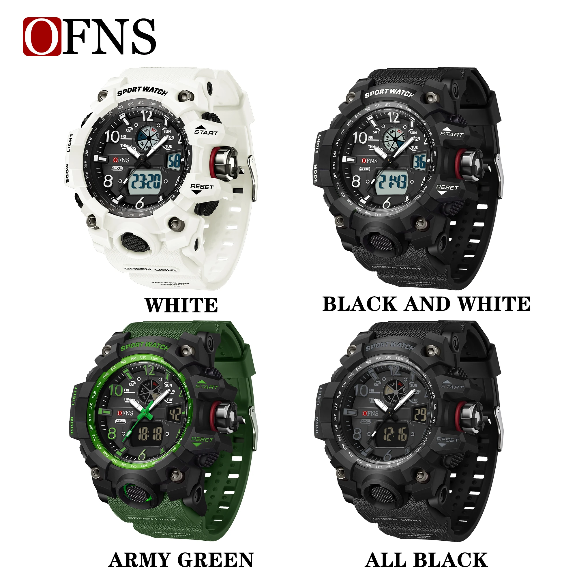 OFNS Top Brand Sports Men\'s Watches Military Digital Quartz Watch Man Waterproof Date Wristwatch Men Clock relogios masculino